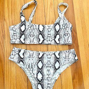 snake print bikini